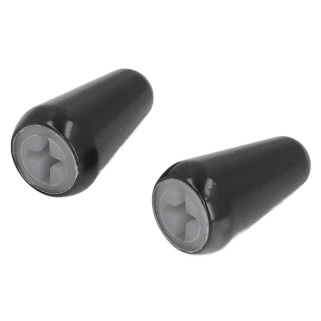 2PCS Guitar Pickup Switch Caps 3 Way 5 Way Toggle Switch Knob Tip Replacement for ST TL Style Electric Guitars Black