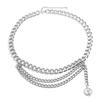 Women Vintage Style Retro Tassels Multiple Layer Waist Chain Embossed Body Chain
