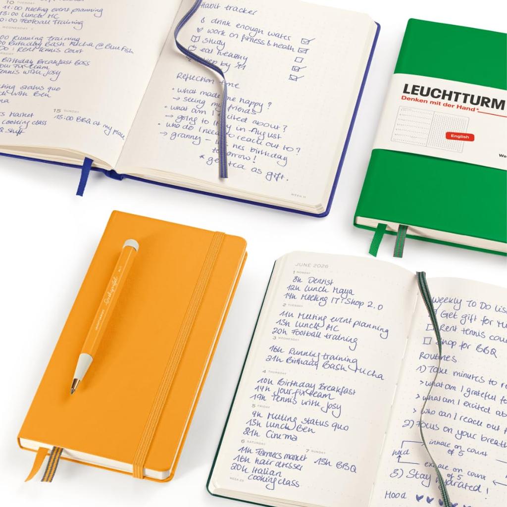 Leuchtturm 2026 Planner, January Start, A5, Weekly, Dot, Rising Sun, 372702, Official Import