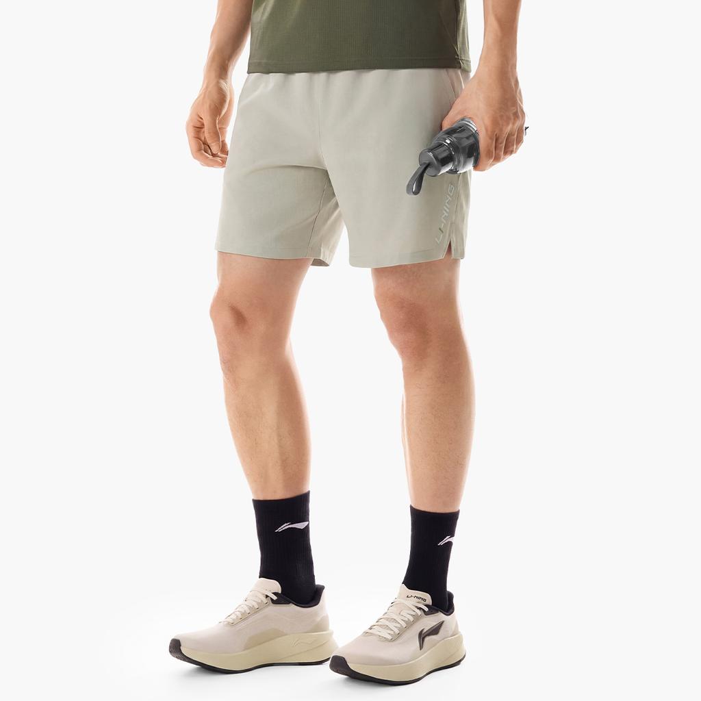 Li Ning Fitness Series Logo Letter Sports Shorts Men Shorts AKSW255-6