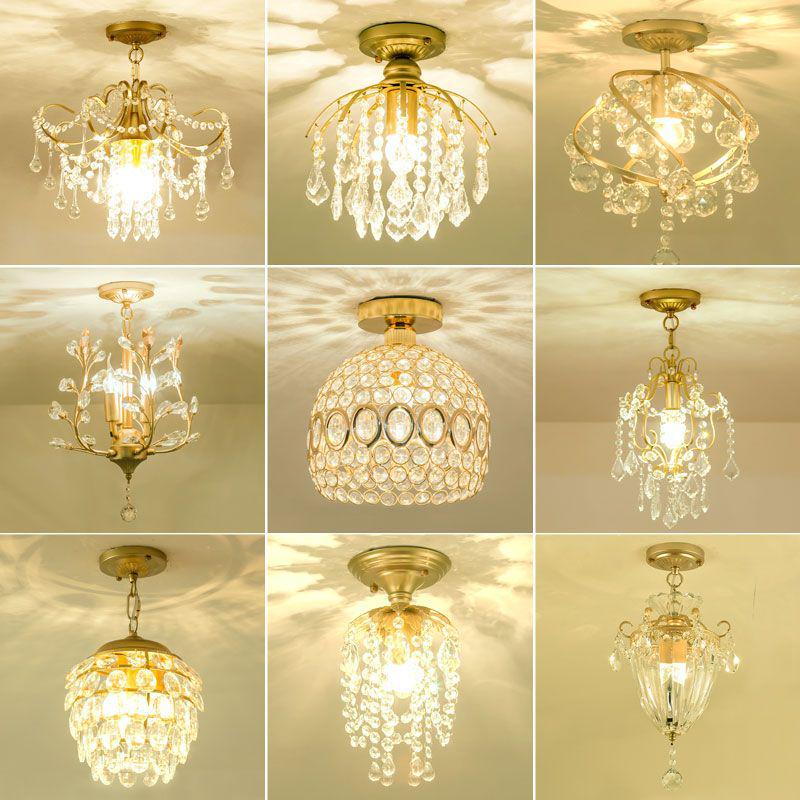 Crystal Chandelier for Bedroom, Hallway, or Living Room - European/American Style, 2025 Model