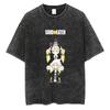 Hot Sale Classic Anime Soul Eater Graphic Print Tshirt Men Women Vintage Washed Cotton Comfortable Oversize Top Summer New Tees