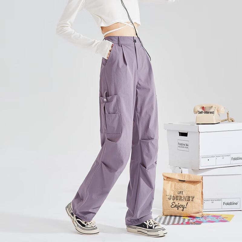 TonLion Women's Loose Casual Cargo Drawstring Cuff Pants