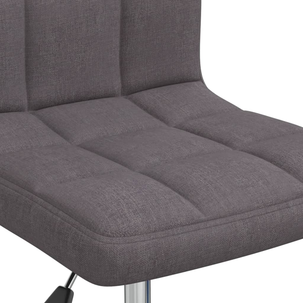 Vidaxl Swivel Dining Chair, Taupe Color, Fabric Upholstered