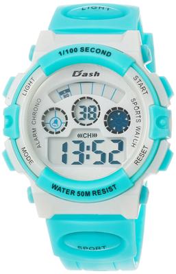 [Arias] Wasserdichte Multifunktions-Armbanduhr mit digitaler Anzeige und Hintergrundbeleuchtung mit Urethanarmband ADWW17099-05 Damen Grün