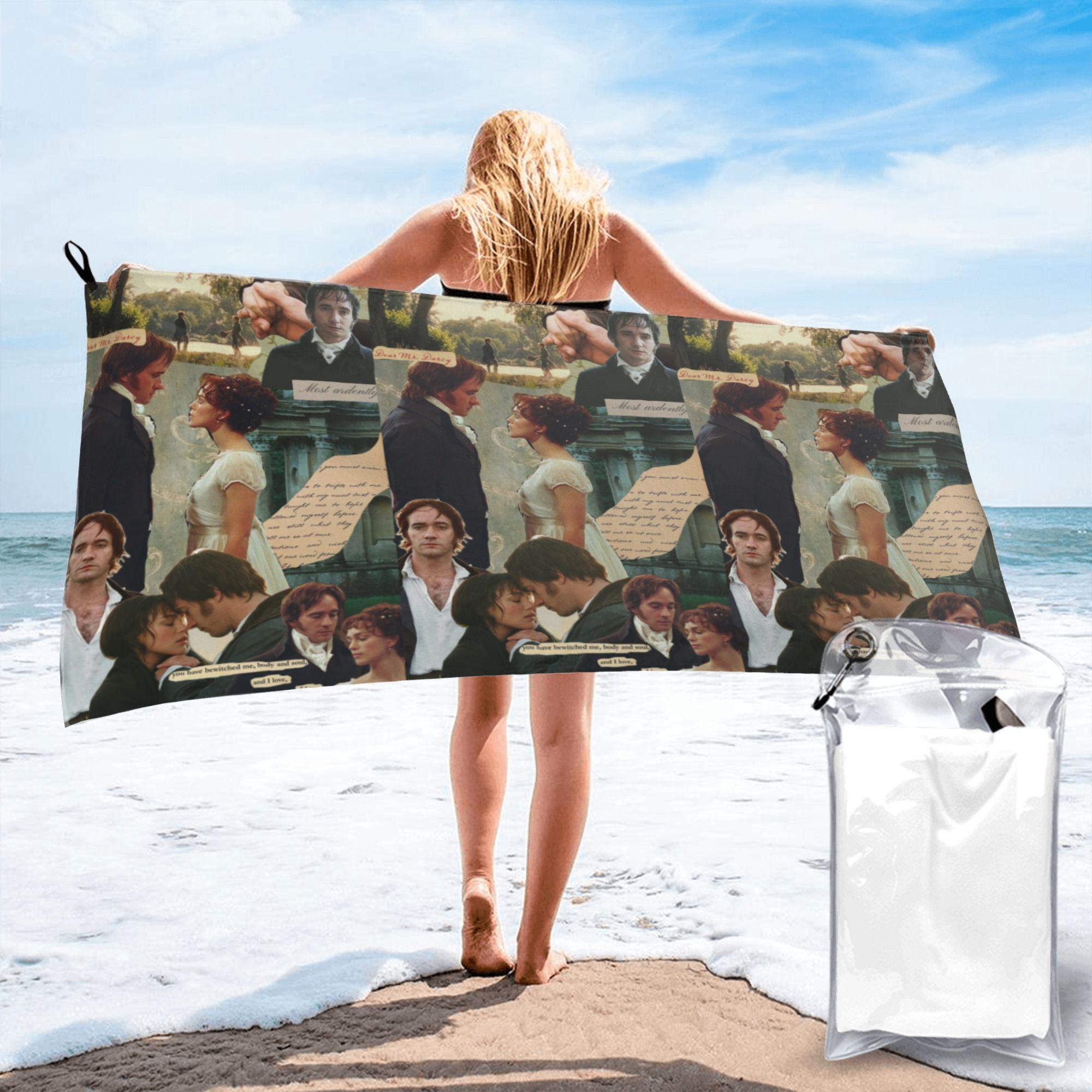 

90s Fitzwilliam Darcy Pride And Prejudice Beach Towel Soft Microfiber Quick Dry Absorbent Quick Towels For Bath W40*H60(CM)