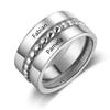 Gepersonaliseerde Ringen Modieus Gegraveerd 2 Namen Custom Delicaat Dubbel Ringen Jubileum Souvenir Cadeau Stijlvolle Sieraden Vrouwen (Ri103816 )Mode Ringen