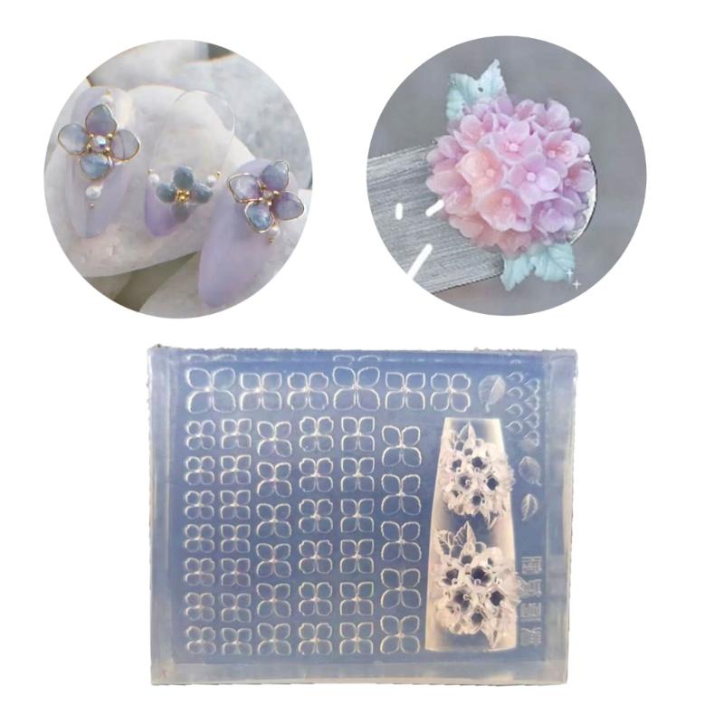 3D Nail Art Mold with Flower Patterns Template Carving Sticker Stencil Tools Creative Stunning Nail Decorations Moulds
