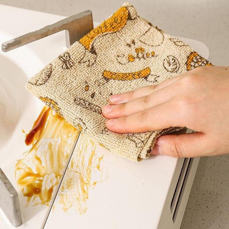 Thickened Disposable Tearable Kitchen Cleaning Cloth Oil-Proof Non-Stick Dish Towel Ultra Absorbent Wet And Dry Dual-Use Wipes