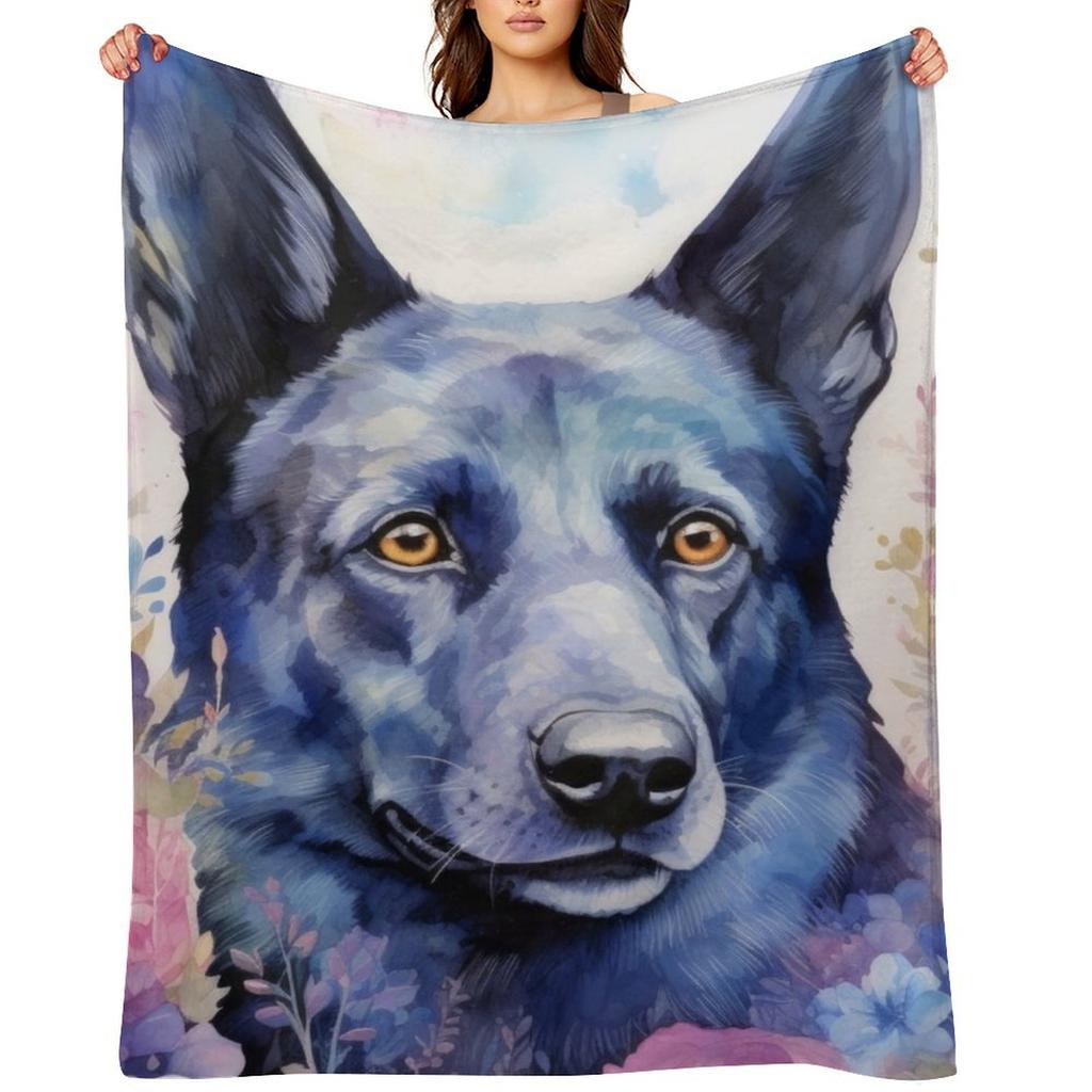 beautiful Australian Kelpie herding dog dog art Throw Blanket Decorative Sofas Decoratives Kid'S Sleeping Bag Blankets