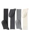 Women's Autumn Thin Pure Cotton Grey Over-the-Knee Socks - Compression & Slimming High-Top Calf Length