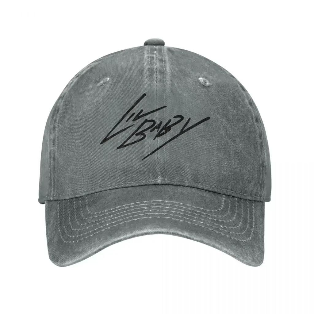 Lil Baby Merch Logo Men Women Baseball Cap Hip Hop Distressed Denim Hats Outdoor All Seasons Travel Unstructured Soft Sun Cap