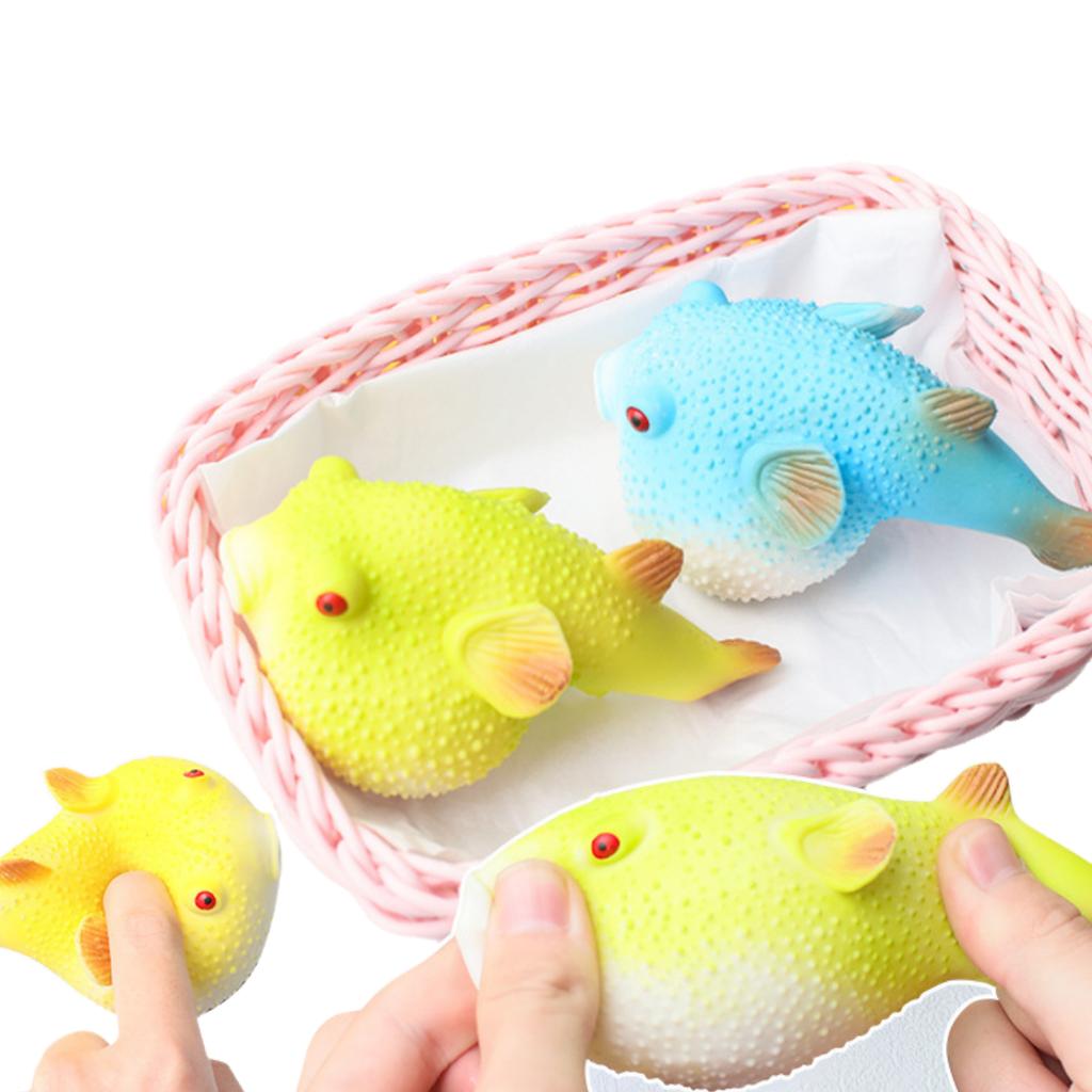 Novelty Squishy Fish Stress Ball Funny Stretch Squeeze Fidget Toy for Kids & Adults Prank Gift for Fool's Day