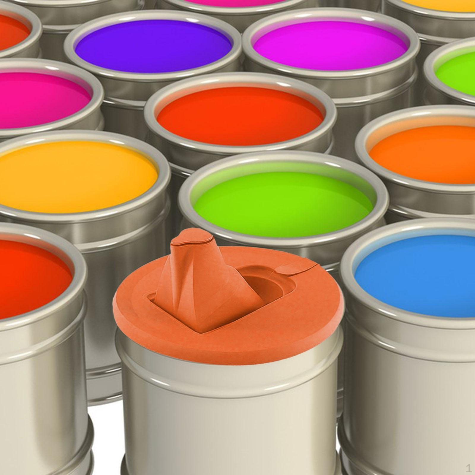 

Pour Paint Can Lid Cover with Foldable Spout Accessories Pouring Supplies Air Tight Seal for