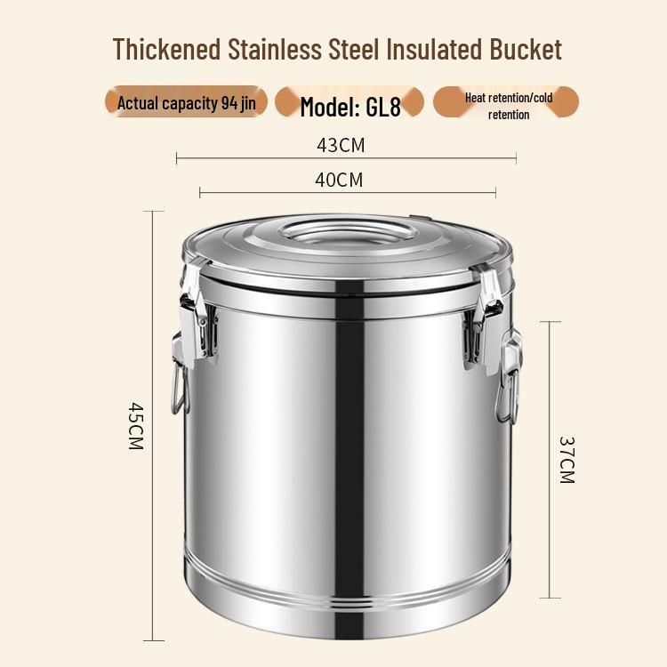 Three-Layer Stainless Steel Insulated Lunch & Tea Bucket with Faucet