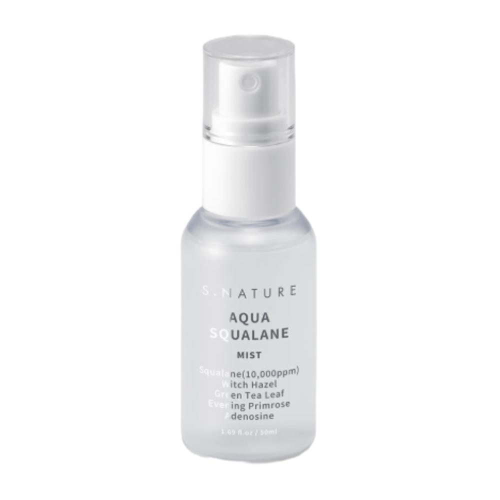 

S-NATURE Aqua Squalane Mist 50ml - Portable Deep Hydrating & Glow-Boosting Facial Mist for Sensitive Skin