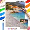 DIY Digital Oil Painting Kit ProfessionalGrade Art Mediterranean Seaside Village Landscape Canvas for Home Decor