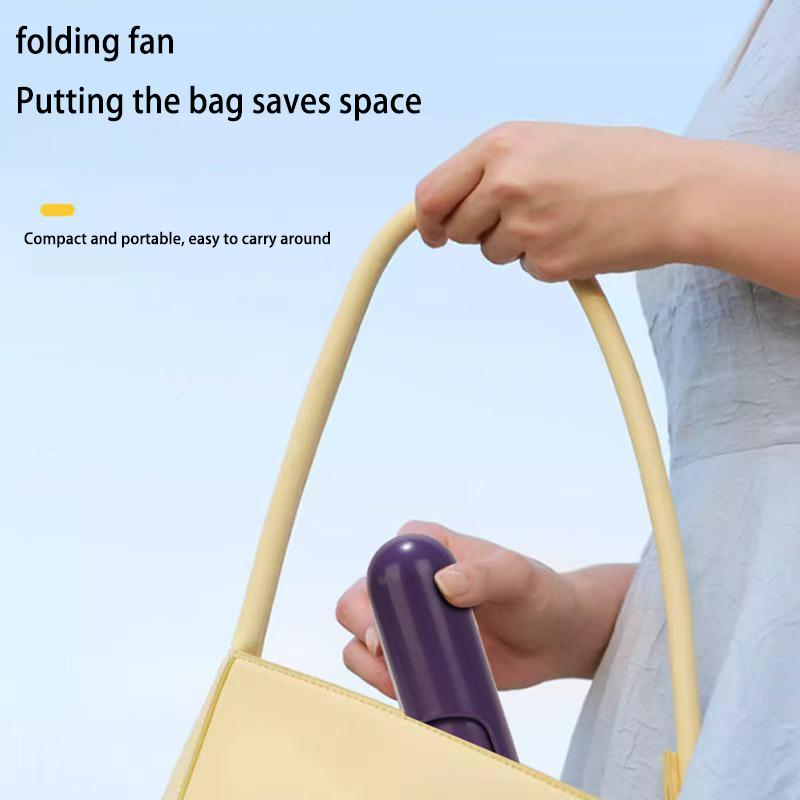 USB Charging Portable Small Fan, Foldable Handheld Eyelash Fan, Portable Mini Fan, Suitable for Office, Outdoor and Travel