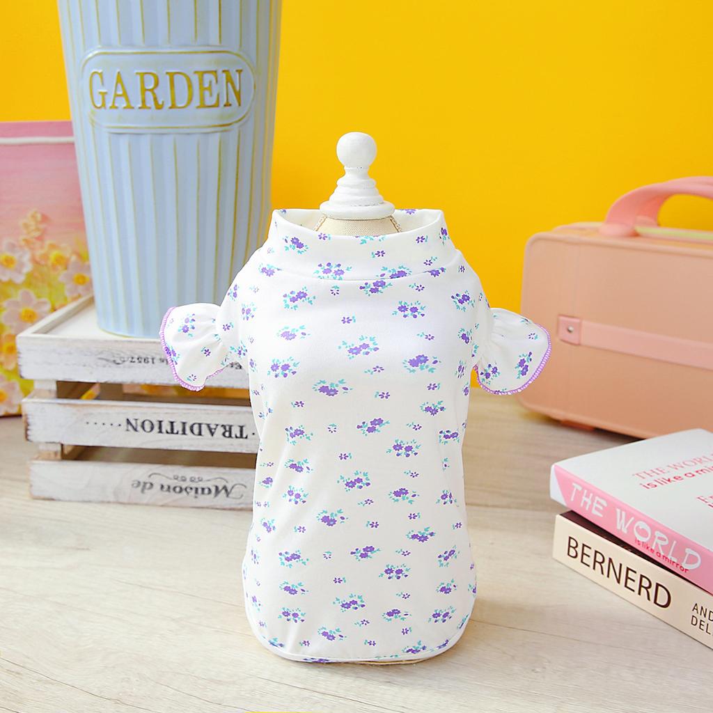 Spring and Summer New Fashion Flying Sleeves Small Fresh Pet Clothing Dog Clothes Teddy Applicable Dog Clothes