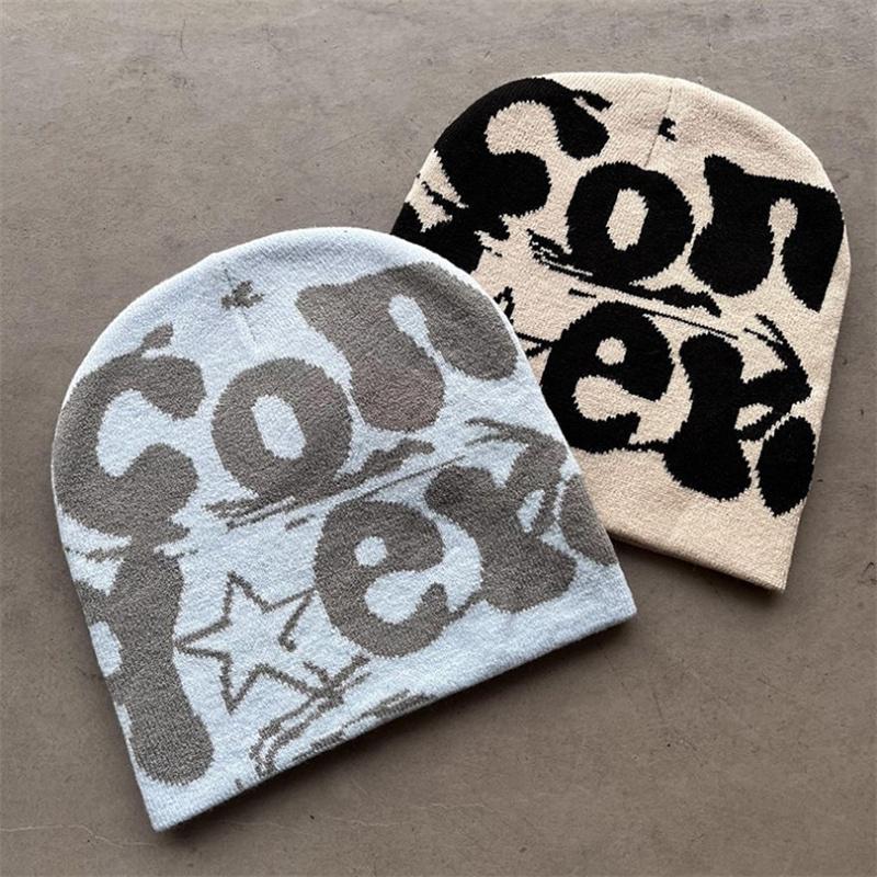 Căciulă Tricotată Vintage Y2K Lână Acril Femei Beanie Iarnă Căciuli Calde Harajuku Hip Hop Casual Skullies Căciulă de Exterior