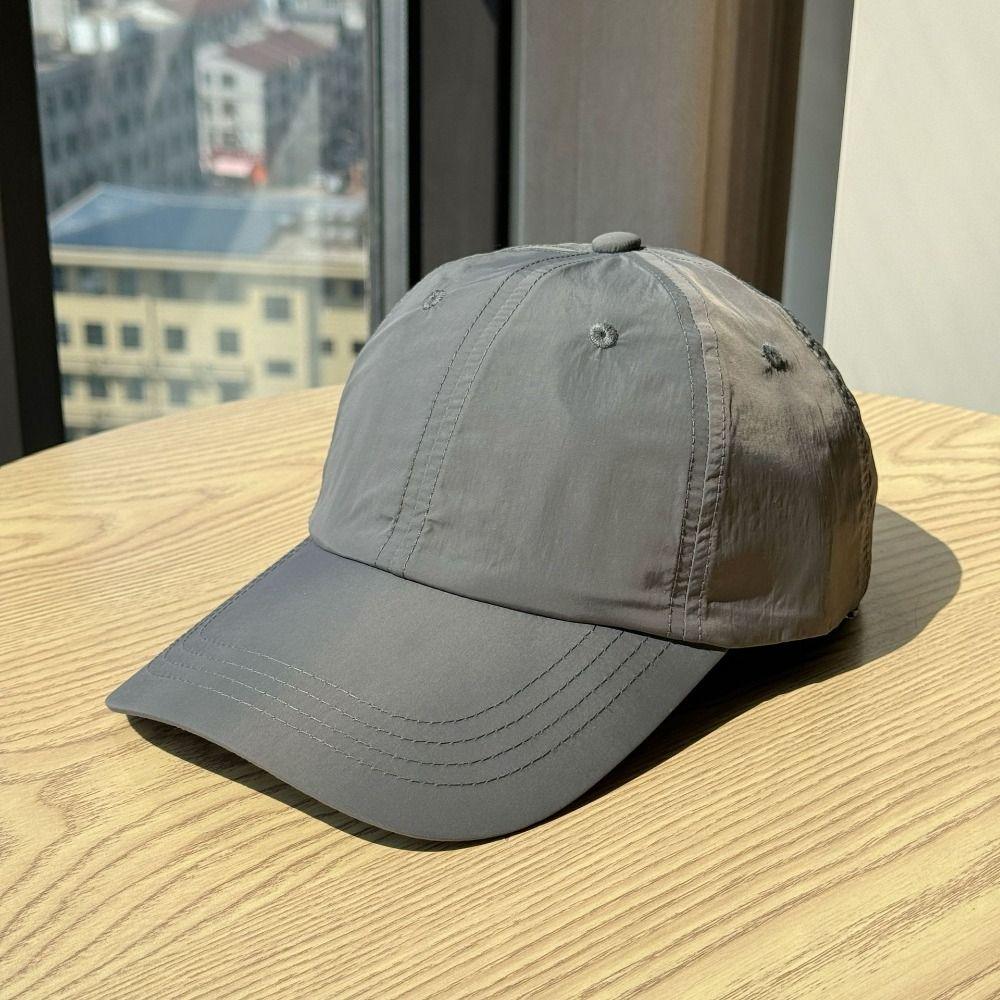 Korean Style Quick-Drying Baseball Cap Solid Color Peaked Cap Casual Solid Color Sun Hat  Men