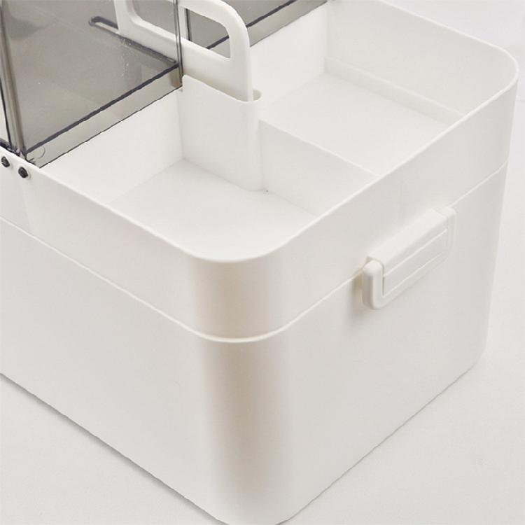 Plastic Storage Box 2 Tier Compartment Multifunctional Makeup Cosmetic Tolietry