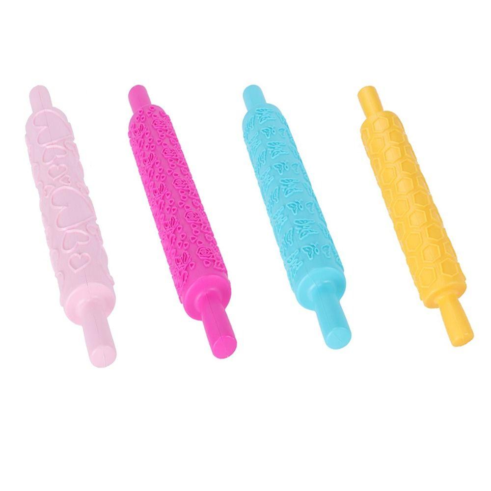 Heart, Butterfly Honeycomb Fondant Rolling Pin PP Cake Rolling Pin  Cookies Biscuits Pastry