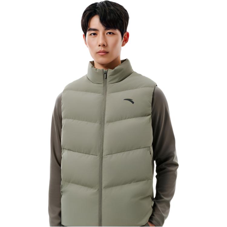 Anta Training Series Down Vest Men Vests Coffee-Gray 952547918-3