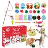 Pet Cat Toy Calendar 2025 24 Days Cat Toy Countdown Calendar Christmas for Kitten Festive Advent Xmas Surprise Favors For Kids