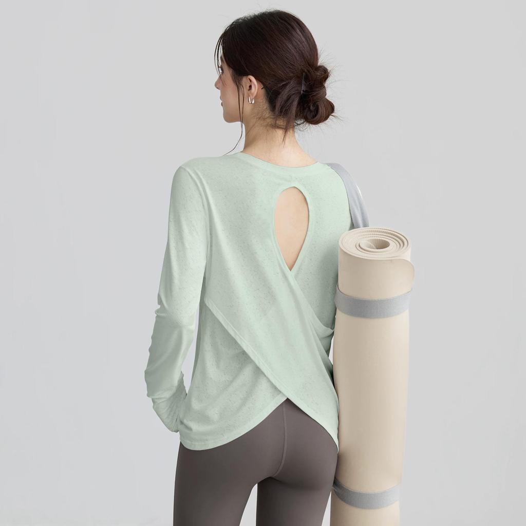 Kadın 2025 Yoga & Pilates Uzun Kollu Dar Kesim Spor Üst