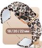 18mm Brown Leopard Print Watch Replacement Strap for Men and Women
