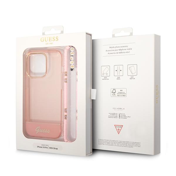 Guess Guhcp14Xhgcohp Iphone 14 Pro Max6,7 Różowy/Pink Hardcase Translucent Pearl Strap