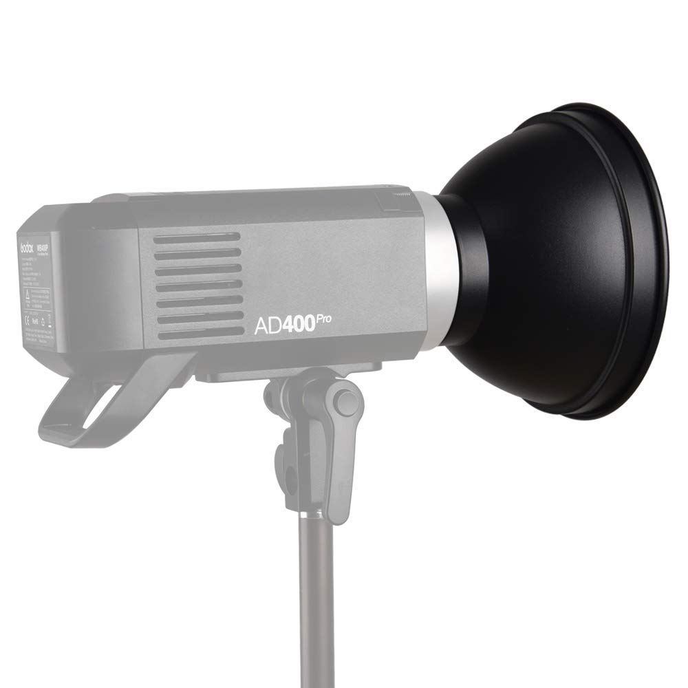 GODOX Standard Reflector Diffuser Lamp Shade Dish for Godox and ML30Bi Flash Strobe Lights 7-inch/18cm AD400PRO, AD300PRO, ML60, ML60BI, ML30, [Used]