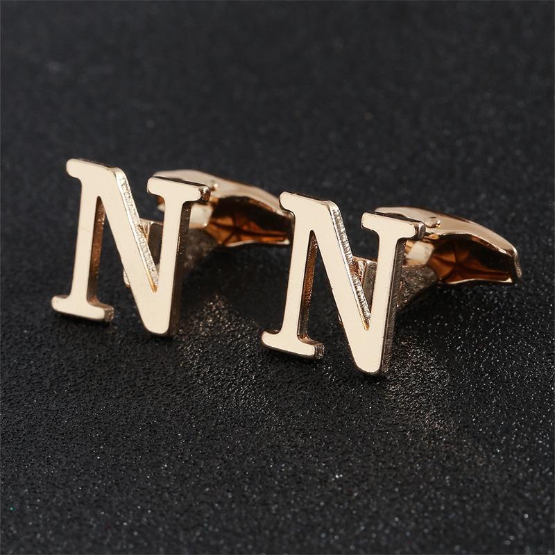 Exklusive goldene Alphabet Manschettenknöpfe für Herren - Elegantes Design für französische Hemden