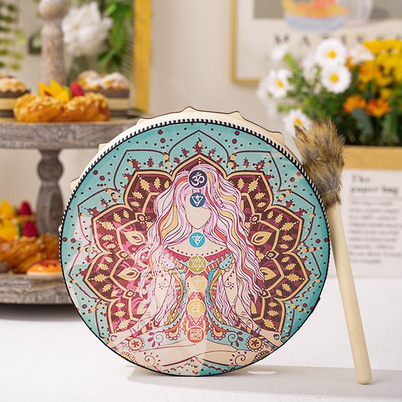 Bohemian Shaman Drum Siberian Sun Muse Drum Handmade Shaman Nick Drum Beating Decorative Drum