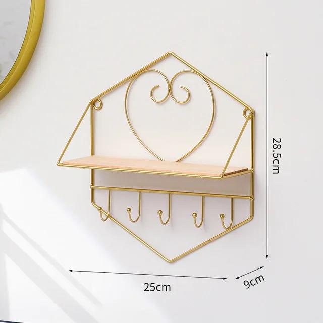 Wrought Iron Bathroom Racks Living Room Wall Wall Hanging Kitchen Bedroom Wall Multifunctional Storage Rack