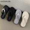 Fashion SUOJIALUN 2024 Summer New Brand Women Slipper Fashion Low Weadge Heel Dress Sandal Shoes Open Toe Slip On Outdoor Dress Slides