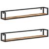 Day and Night - Day and Night Wall Shelves 2 Units 120 Cm Rough Mango Wood