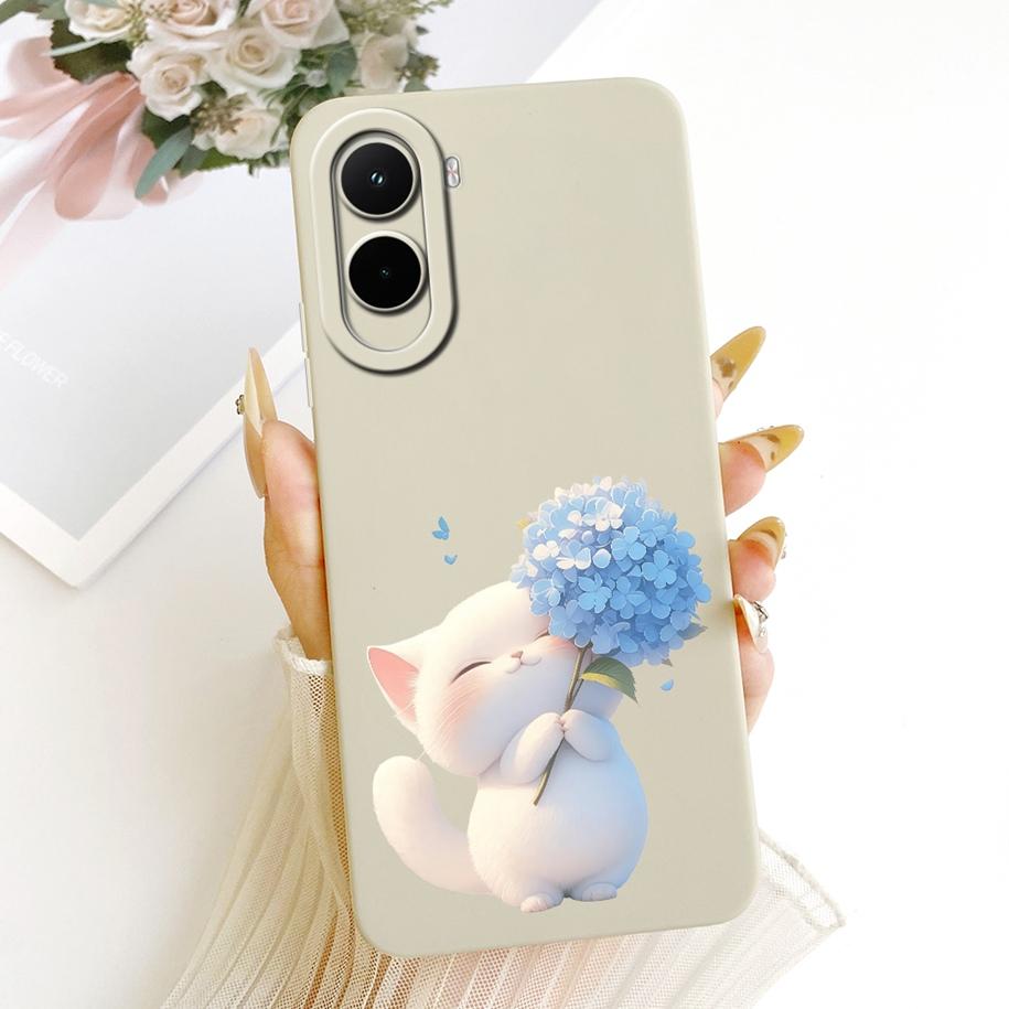 For Xiaomi Poco M7 4G Case Simple Bowknot Cartoon Cat Rabbit Soft Silicone Back Cover For Xiaomi Poco M7 Plus M7Plus PocoM7 Capa