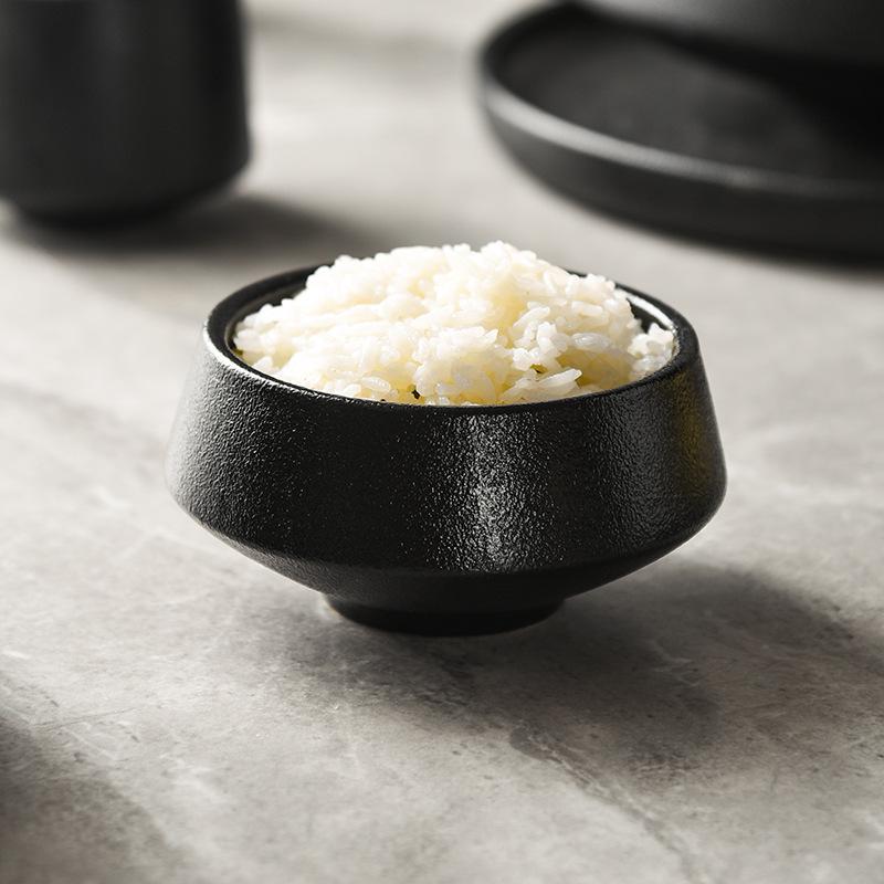Clearance Retro Japanese Ceramic Bowl: Deep Rice, Soup, Salad, or Incense Cup for Hotel Catering or Entryway Decor