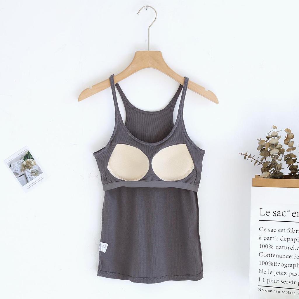 Women's Padded Camisole: Steel-Free Bra, Slimming Design, Beautiful Back Detail
