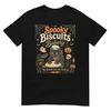 Spooky Biscuits Bakery Halloween Black Cat Baker Baking Cute Graphic T Shirt