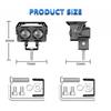 2Pcs Motorcycle Spot Lights Motorcycle LED Driving Fog Lights White and Amber LED Spotlights 120W