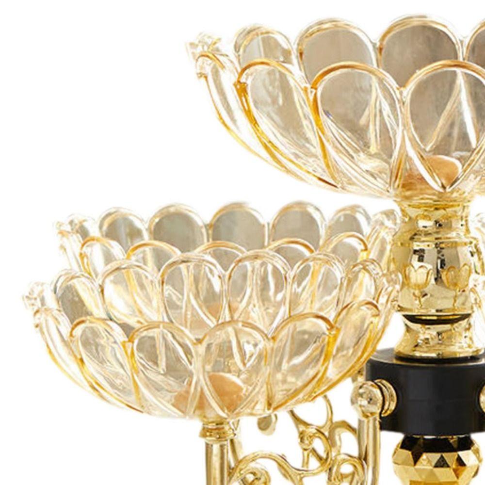 Bloemvormige Draaibare Fruitschaal Lichte Luxe Snack Dessertbord Fruitschaal Standaard Woondecoratie