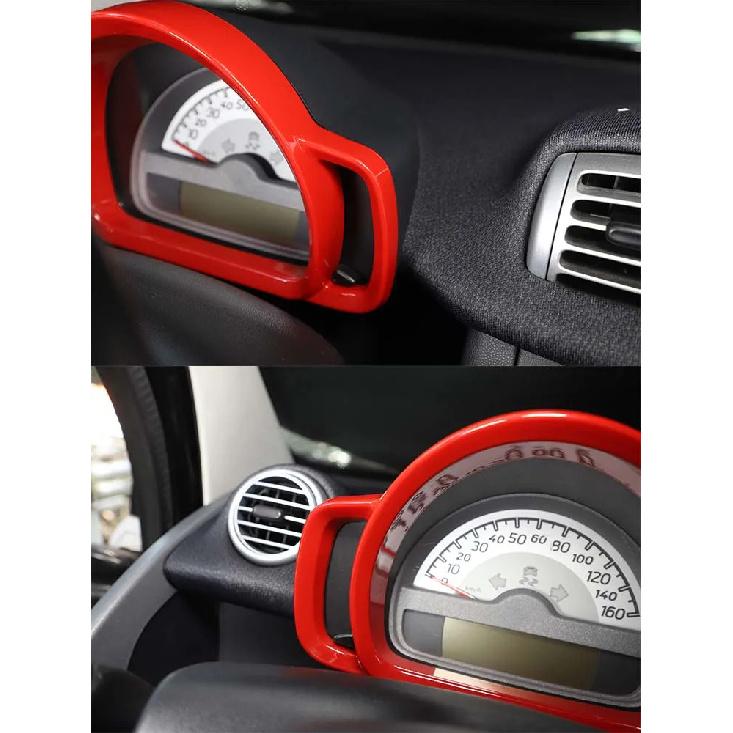 For Mercedes Benz Smart 451 Fortwo 2009-2015 Car Dashboard Display Meter Ring Speedometer Gauge Cover Trim Frame Accessories