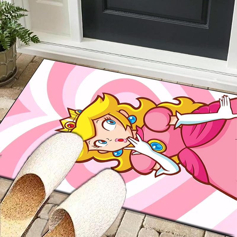 Princess Peach Adventure Office Rug Chair Mat, Game Carpet, Suitable for Front Door, Bedroom, Living Room, Desk, Holiday Gift