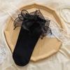 1 Par de Calcetines con Volantes para Mujer Calcetines Tobilleros con Encaje para Niña Calcetines Fruncidos con Lazos Calcetines de Algodón Calcetines de Vestir Estilo Princesa