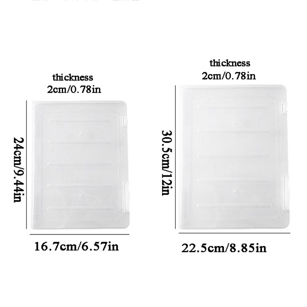 Document Organizer Transparent Double Buckle Plastic Archive Box Waterproof Dustproof Visa Double Buckle Plastic File Box