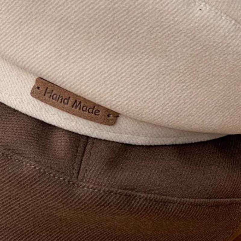 Retro Handmade Beret Spring Autumn Women Black Beige Woolen Beret Khaki Brown Painter Hat Female Winter Temperament Sense Cap