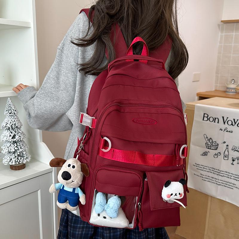 School Bag Children Elementary School Girls Junior High School High School College Students Cute Letter Backpack